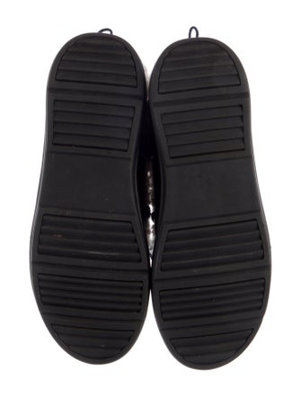 Moncler Shearling Colorblock Pattern Lace-Up Boots