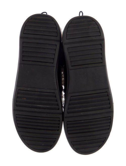 Moncler Shearling Colorblock Pattern Lace-Up Boots