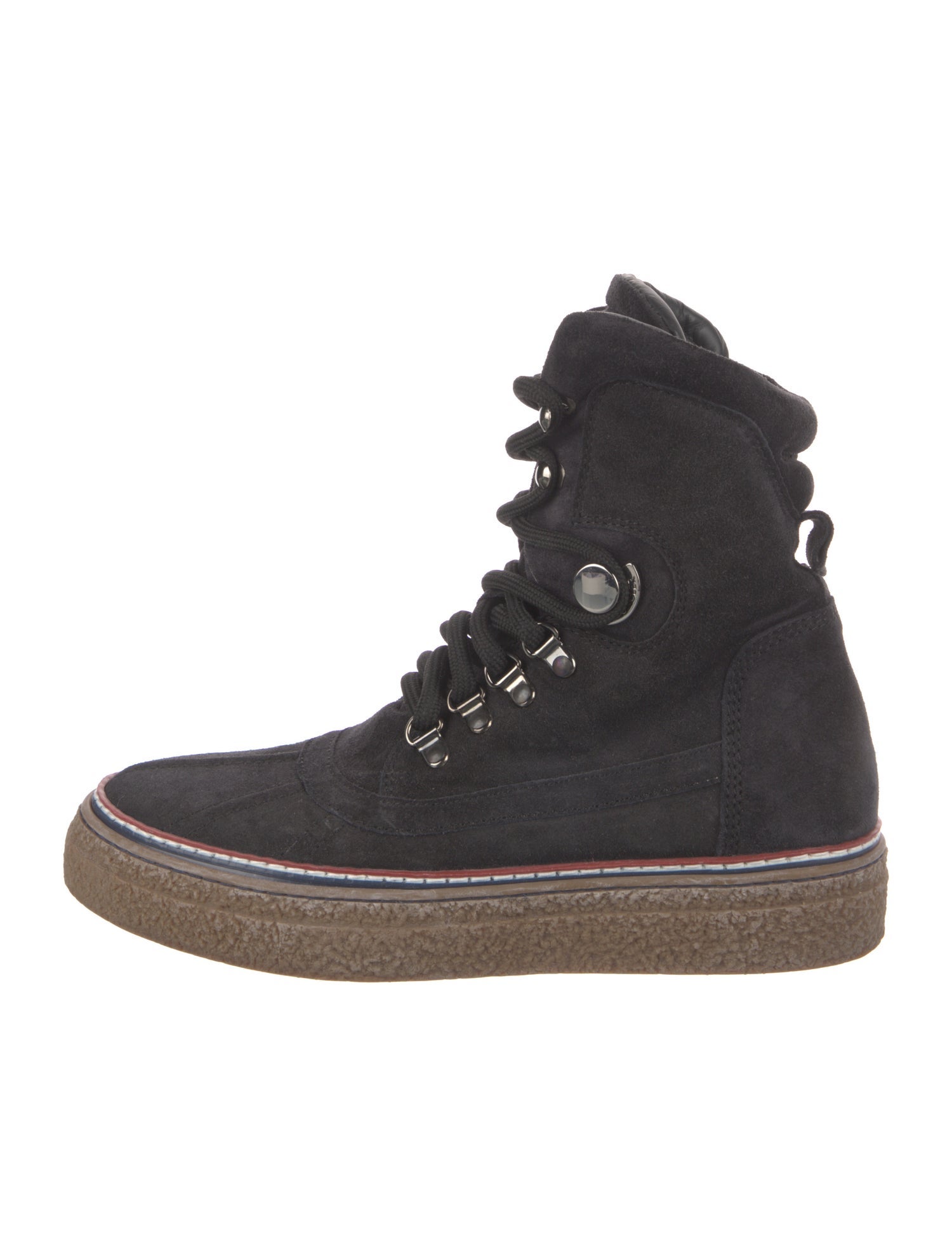 Moncler Suede Lace-Up Boots