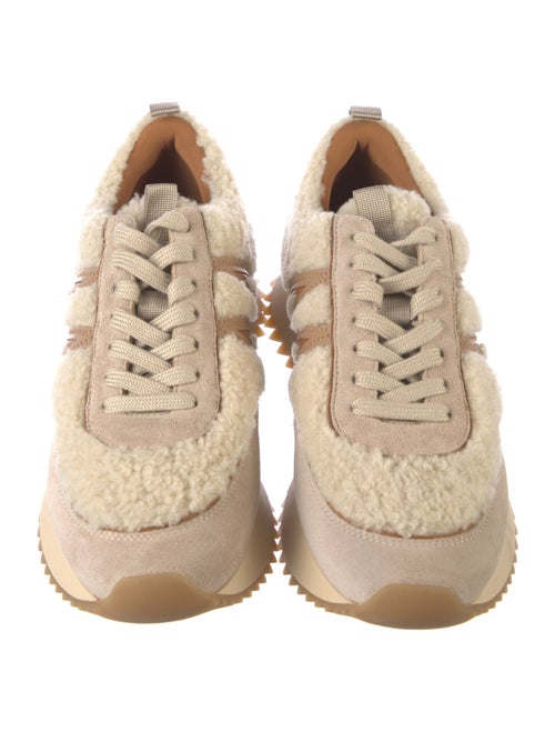 Moncler Shearling Graphic Print Sneakers