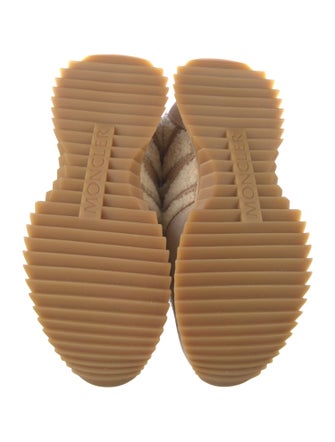 Moncler Shearling Graphic Print Sneakers