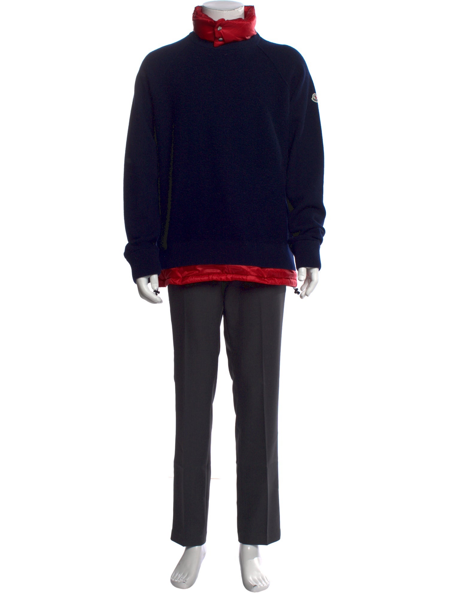 Moncler Goose Down Colorblock Pattern Pullover