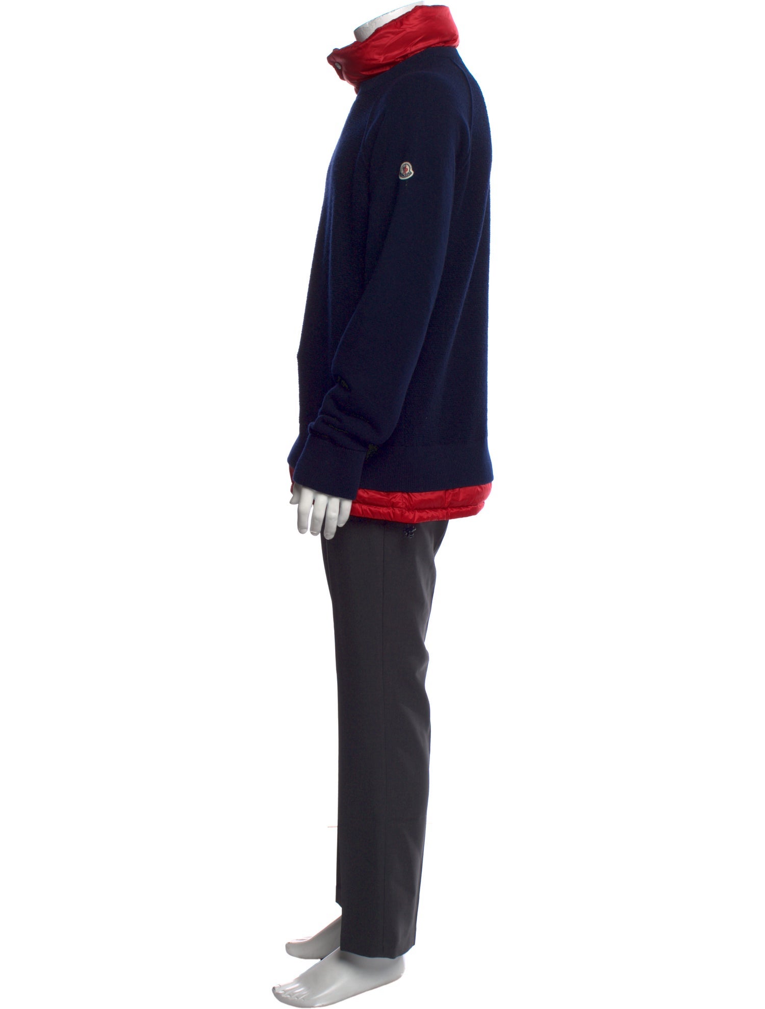 Moncler Goose Down Colorblock Pattern Pullover