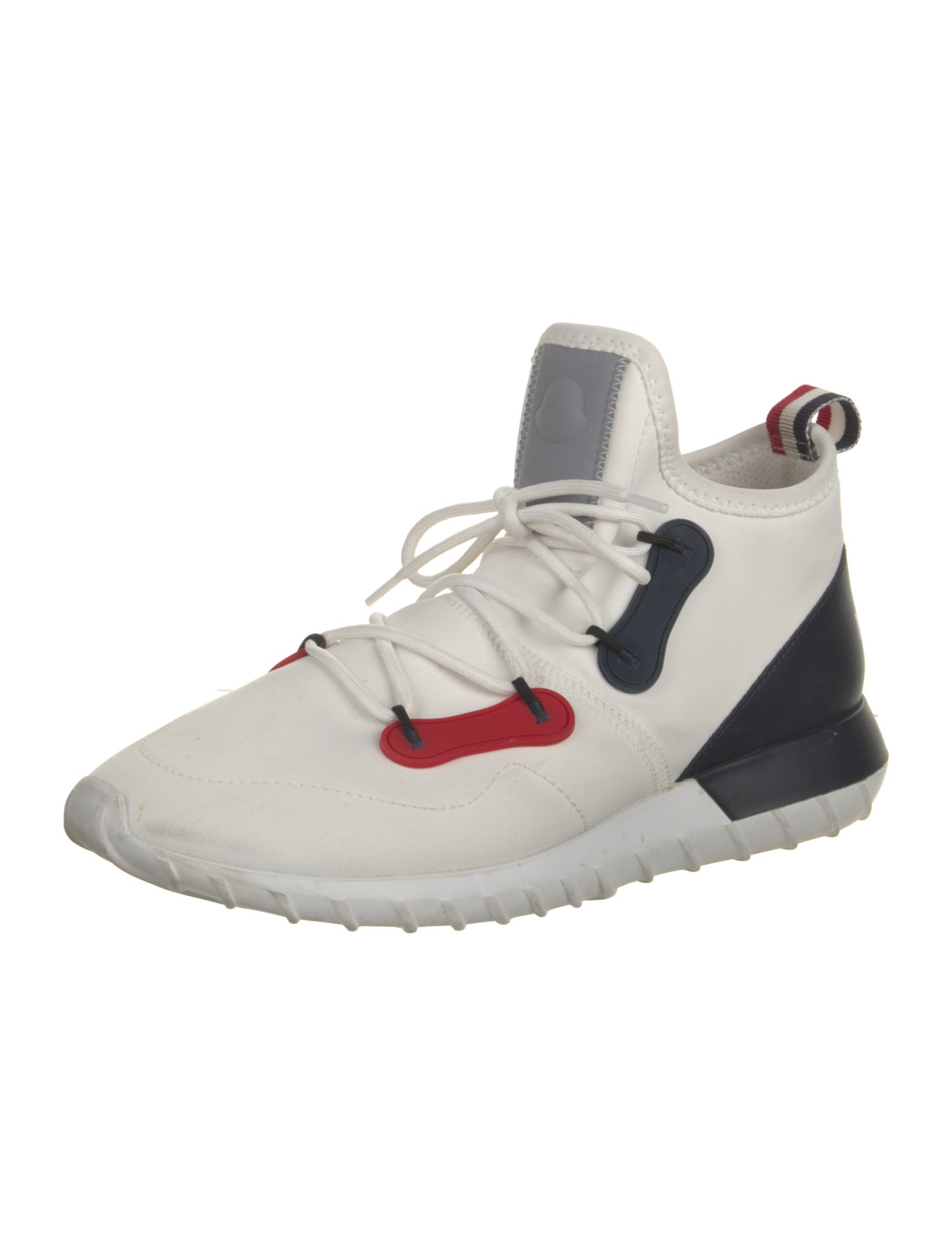 Moncler Leather Colorblock Pattern Sneakers
