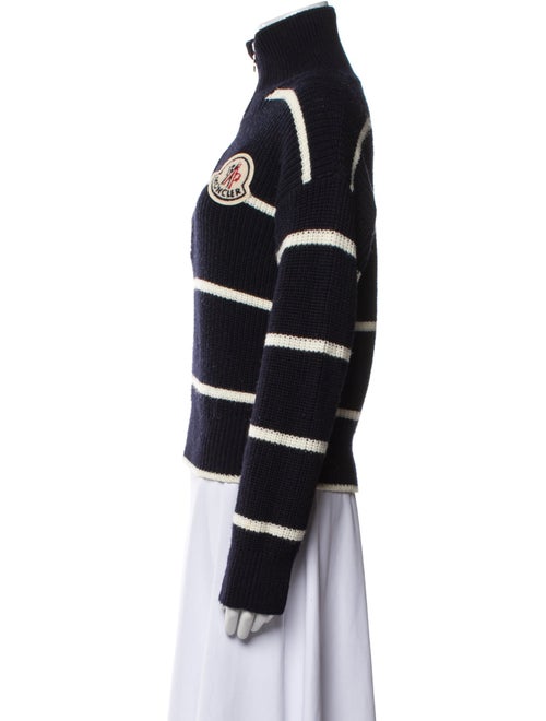 Moncler Striped Mock Neck Sweater