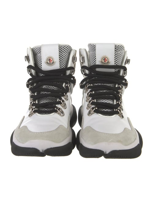 Moncler Leather Colorblock Pattern Lace-Up Boots