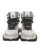 Moncler Leather Colorblock Pattern Lace-Up Boots