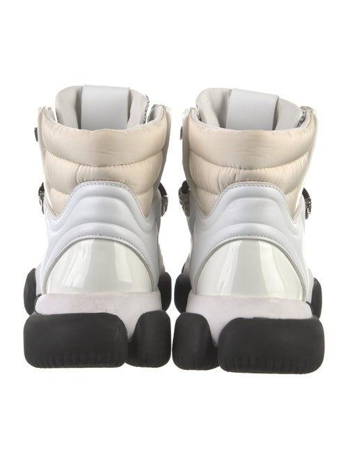 Moncler Leather Colorblock Pattern Lace-Up Boots