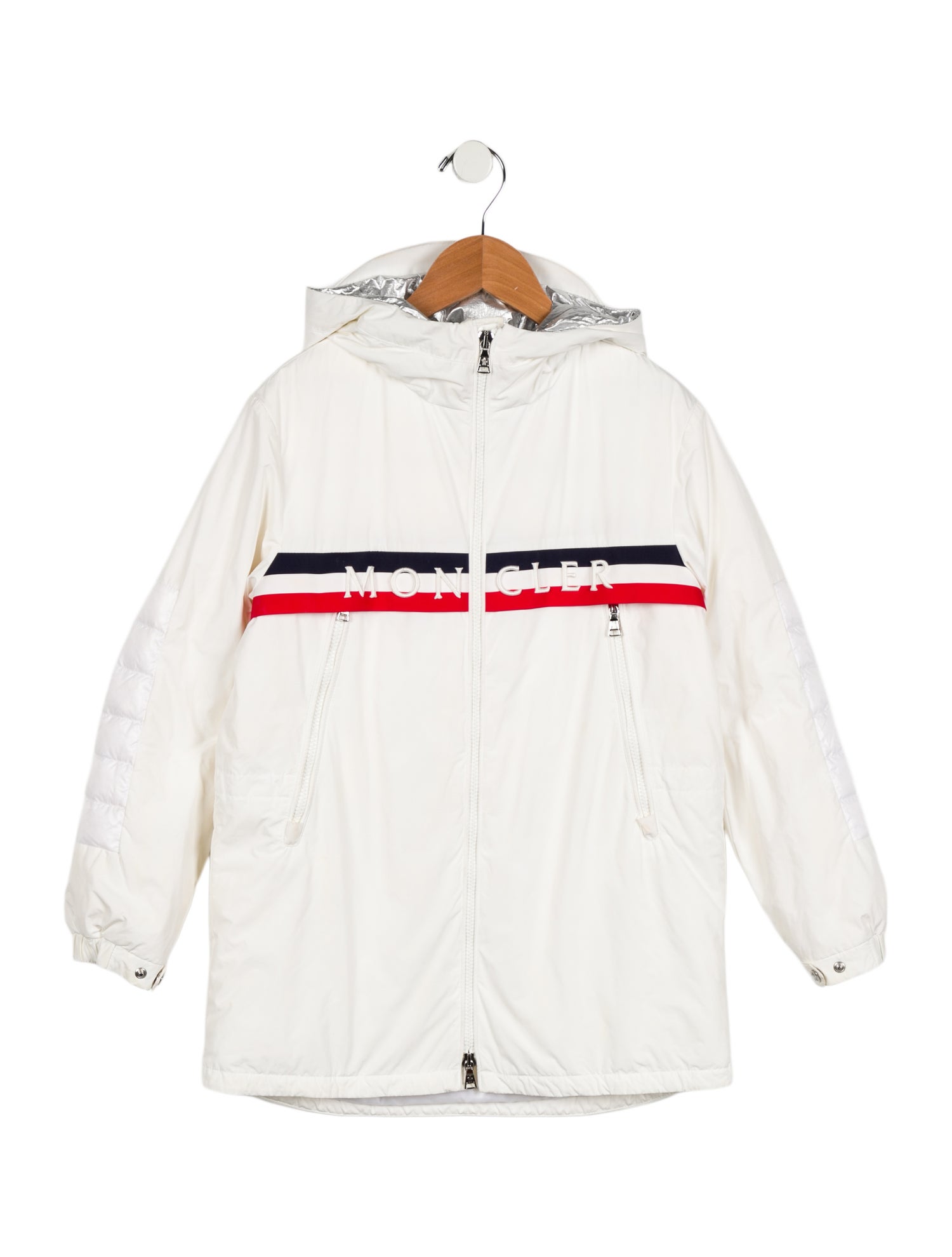 Moncler kid boys' white multicolored coat