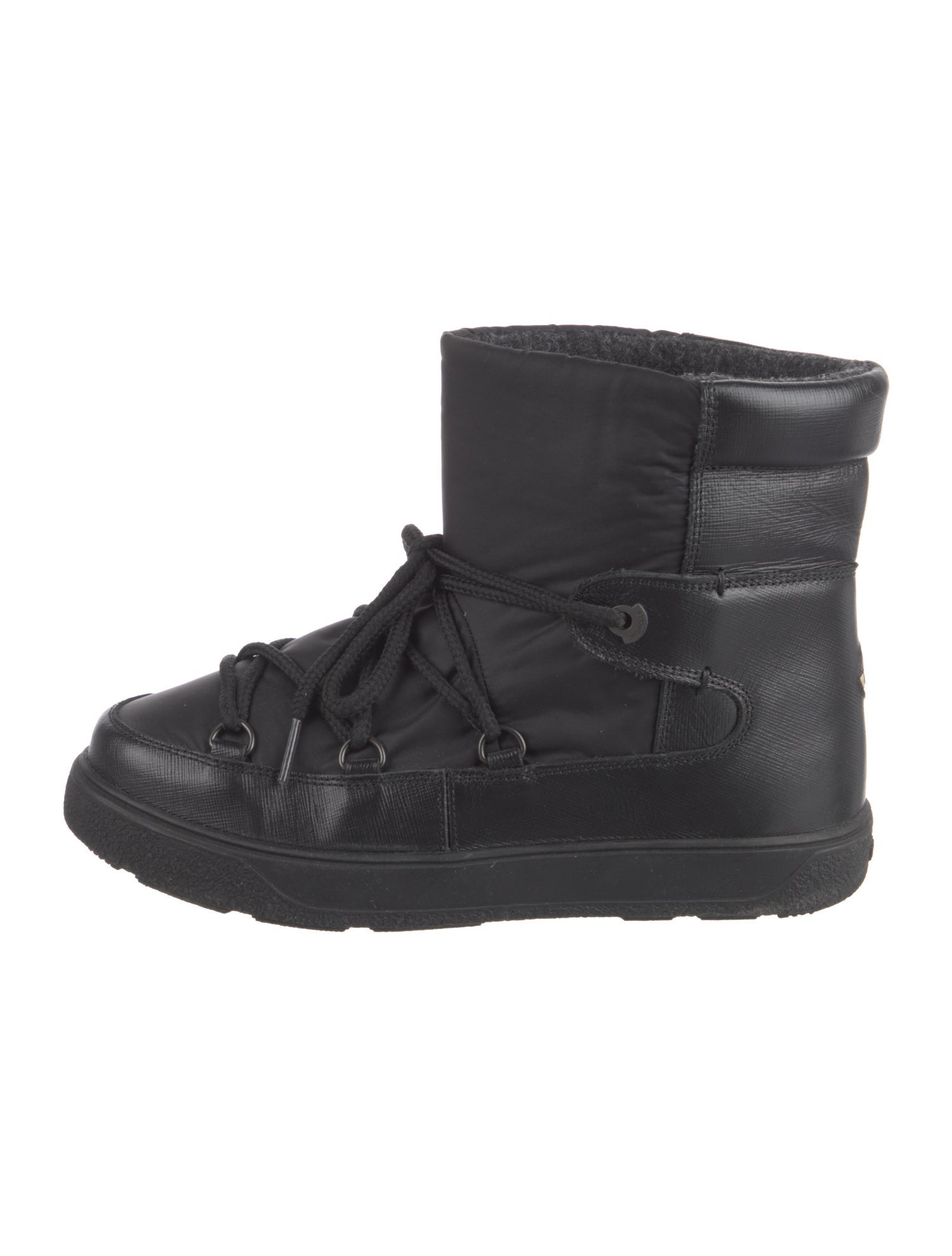 Moncler Leather Lace-Up Boots