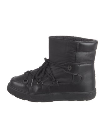 Moncler Leather Lace-Up Boots
