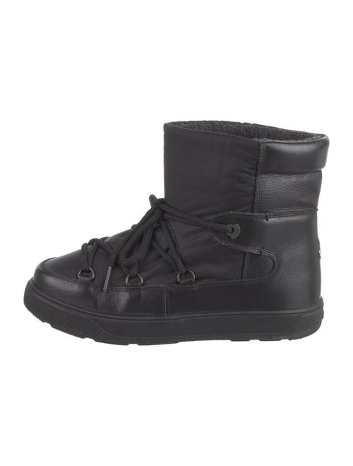 Moncler Leather Lace-Up Boots