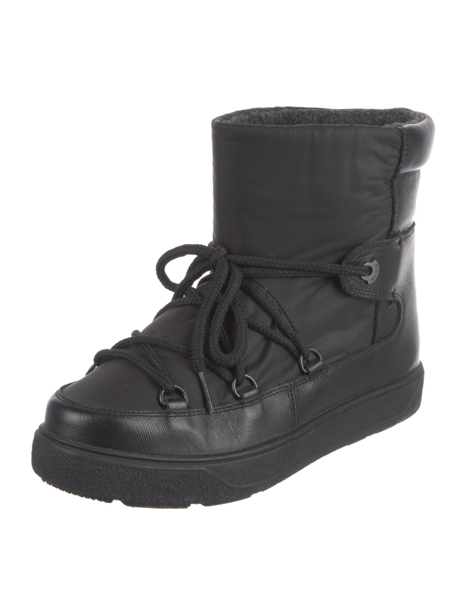 Moncler Leather Lace-Up Boots