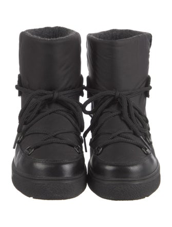 Moncler Leather Lace-Up Boots