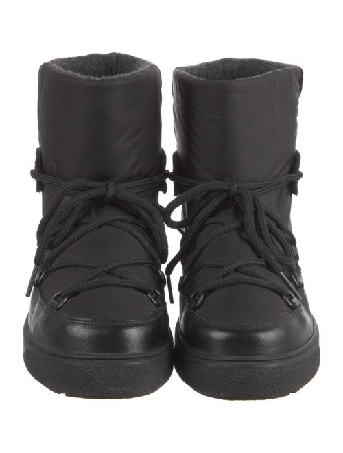 Moncler Leather Lace-Up Boots