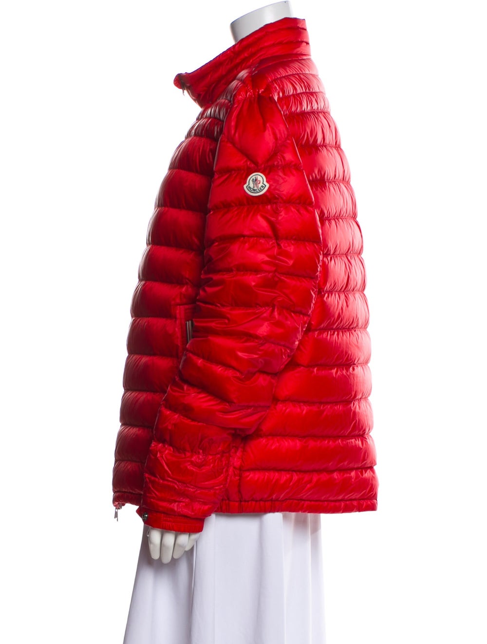 Moncler Down Down Jacket Red Quilted Pattern & Si… - image 2