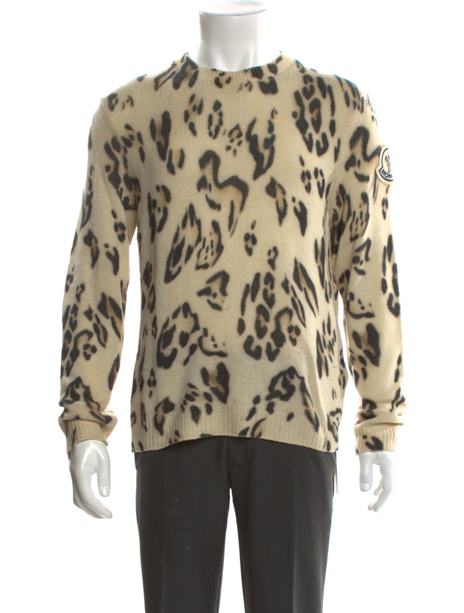 Moncler Cashmere Animal Print Pullover