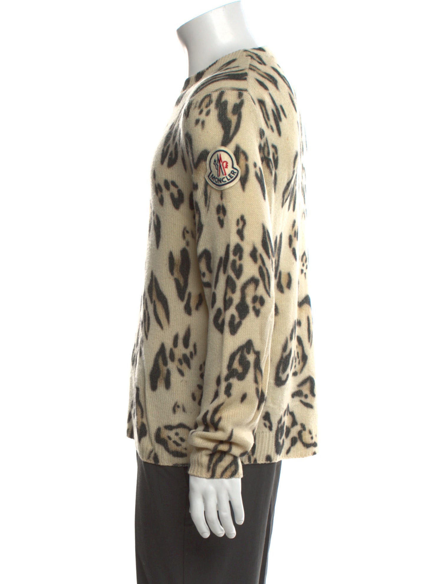 Moncler Cashmere Animal Print Pullover