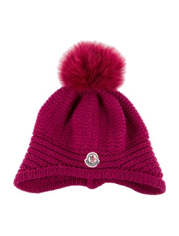 Moncler Hats Knitted Beanie w/Pom Pom Embellishment