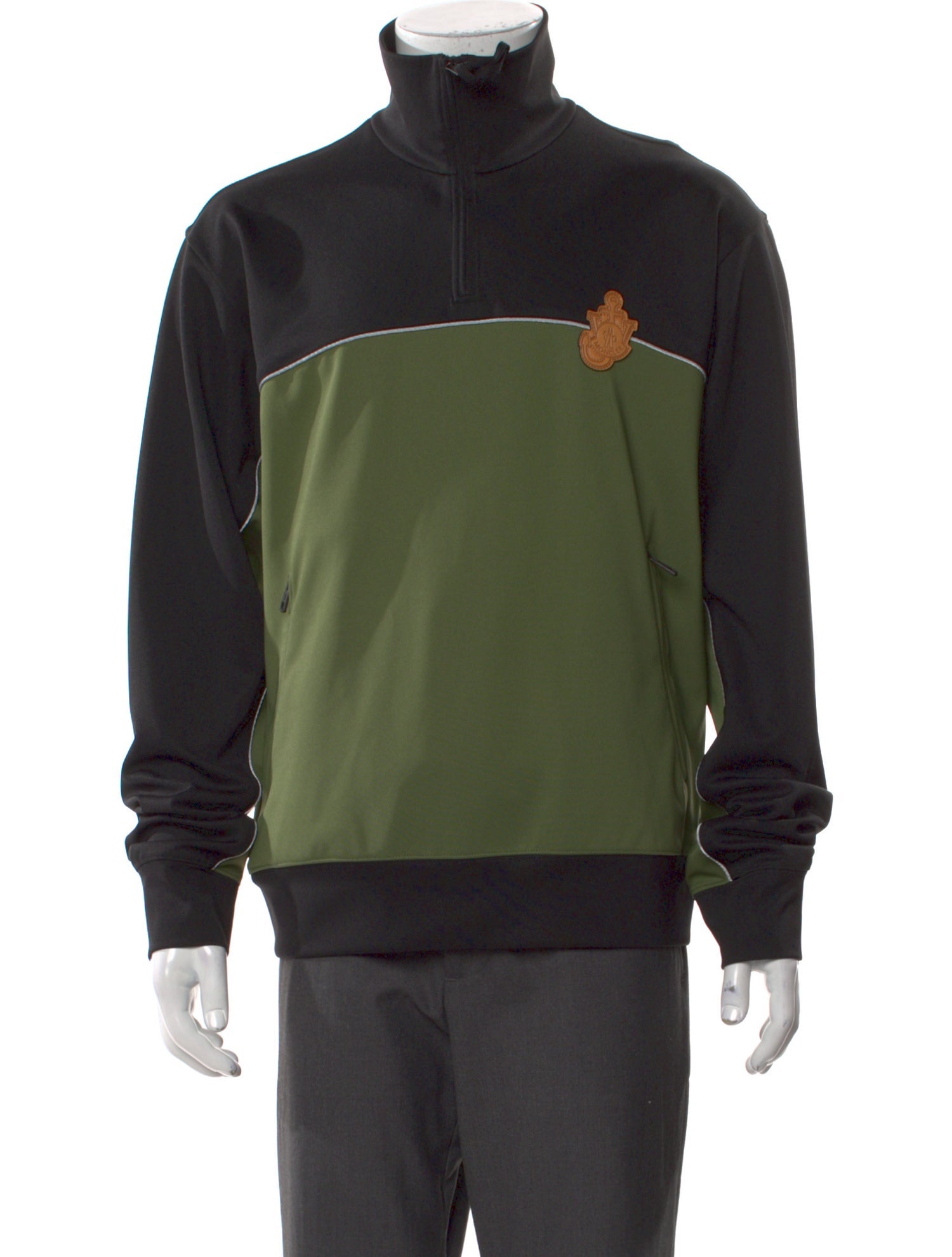 Moncler Colorblock Pattern Turtleneck Pullover