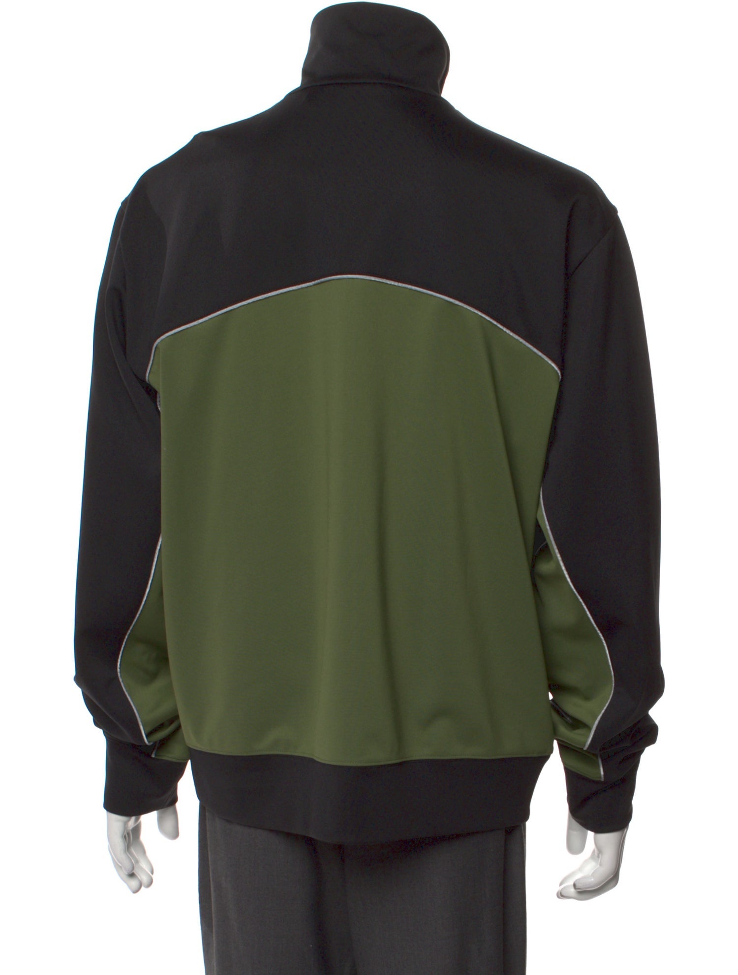 Colorblock Pattern Turtleneck Pullover