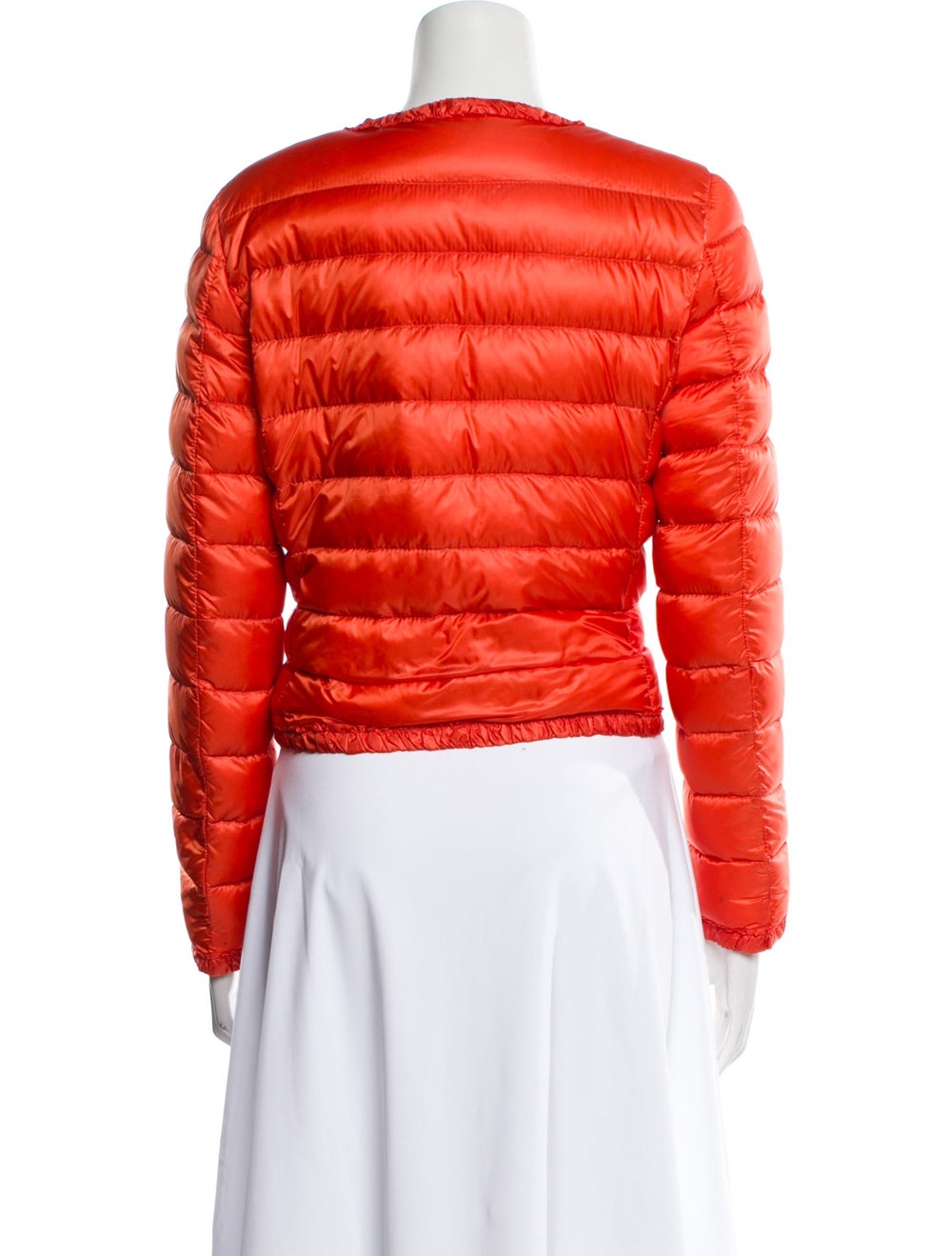 Orange Moncler puffer jacket with patch pockets a… - image 3