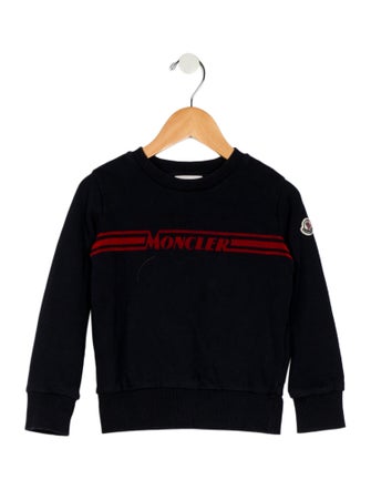 Moncler Boys' Graphic Long Sleeve Crew Neck Sweatshirt