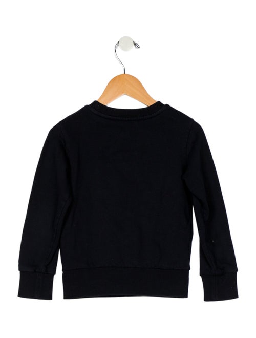 Moncler Boys' Graphic Long Sleeve Crew Neck Sweatshirt