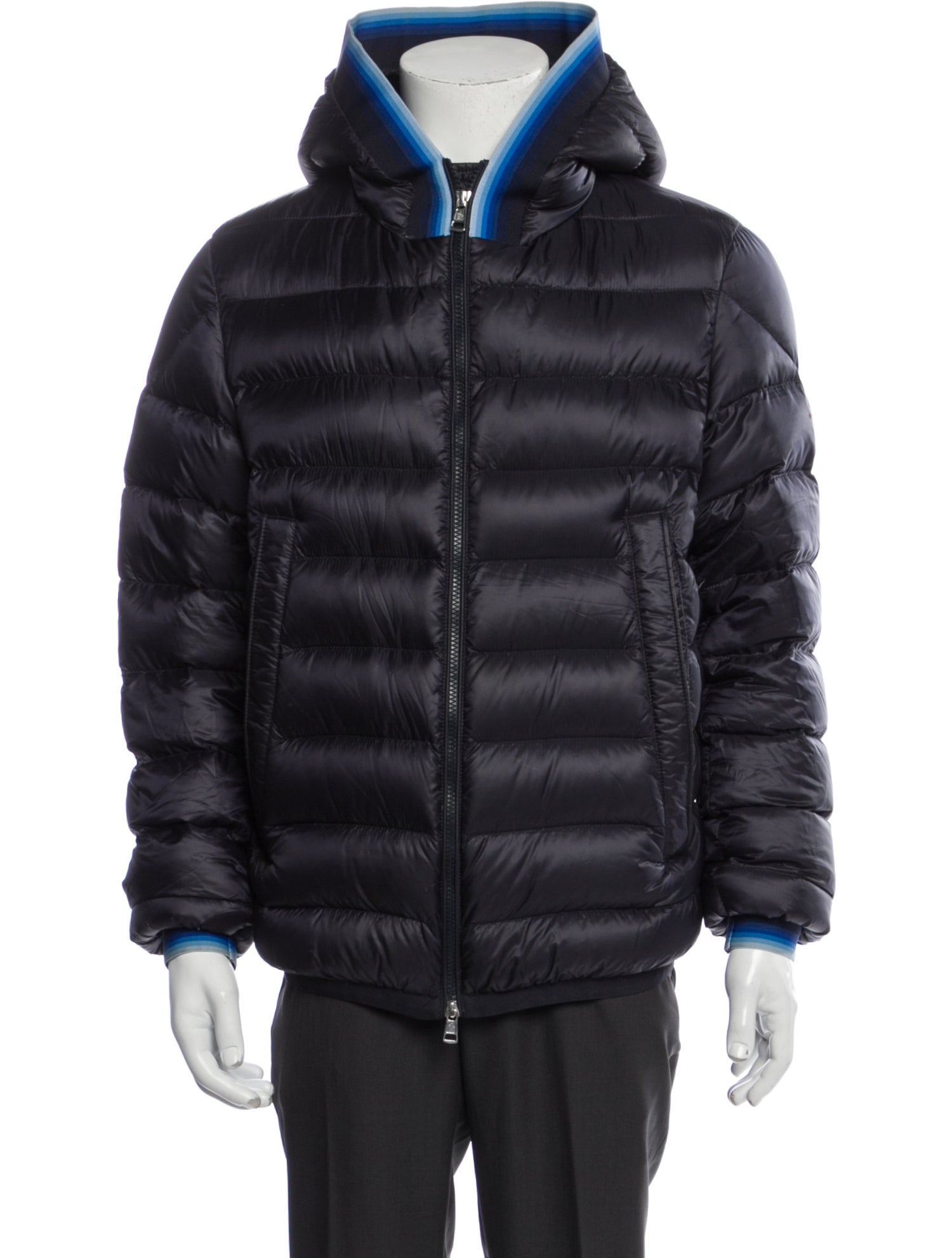 Moncler Striped Puffer Coat