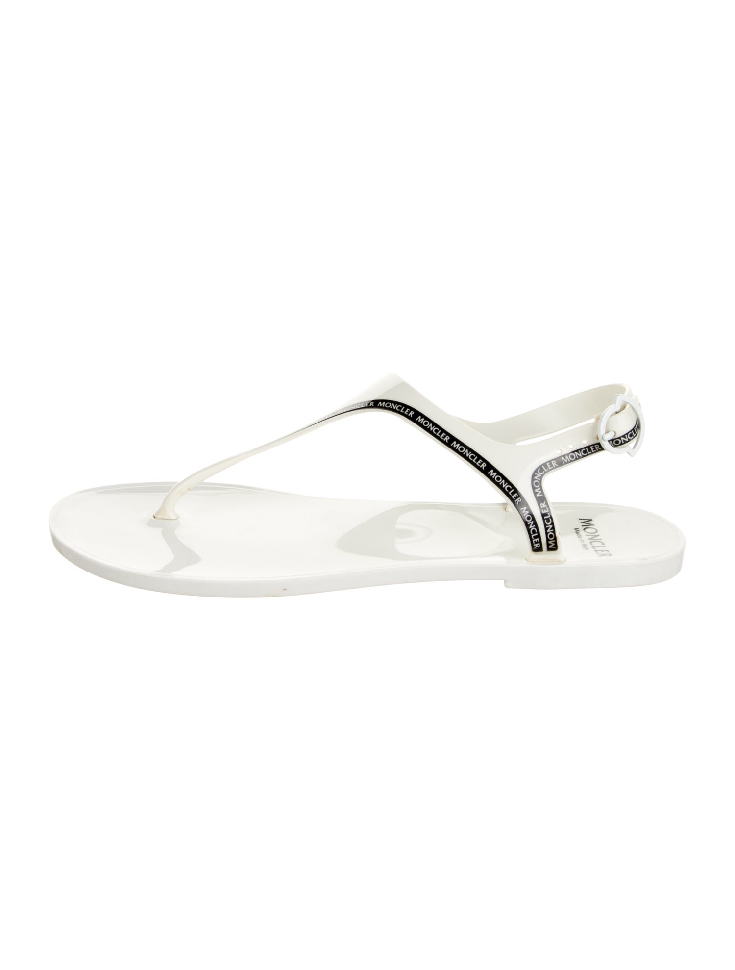 Moncler Rubber T-Strap Sandals