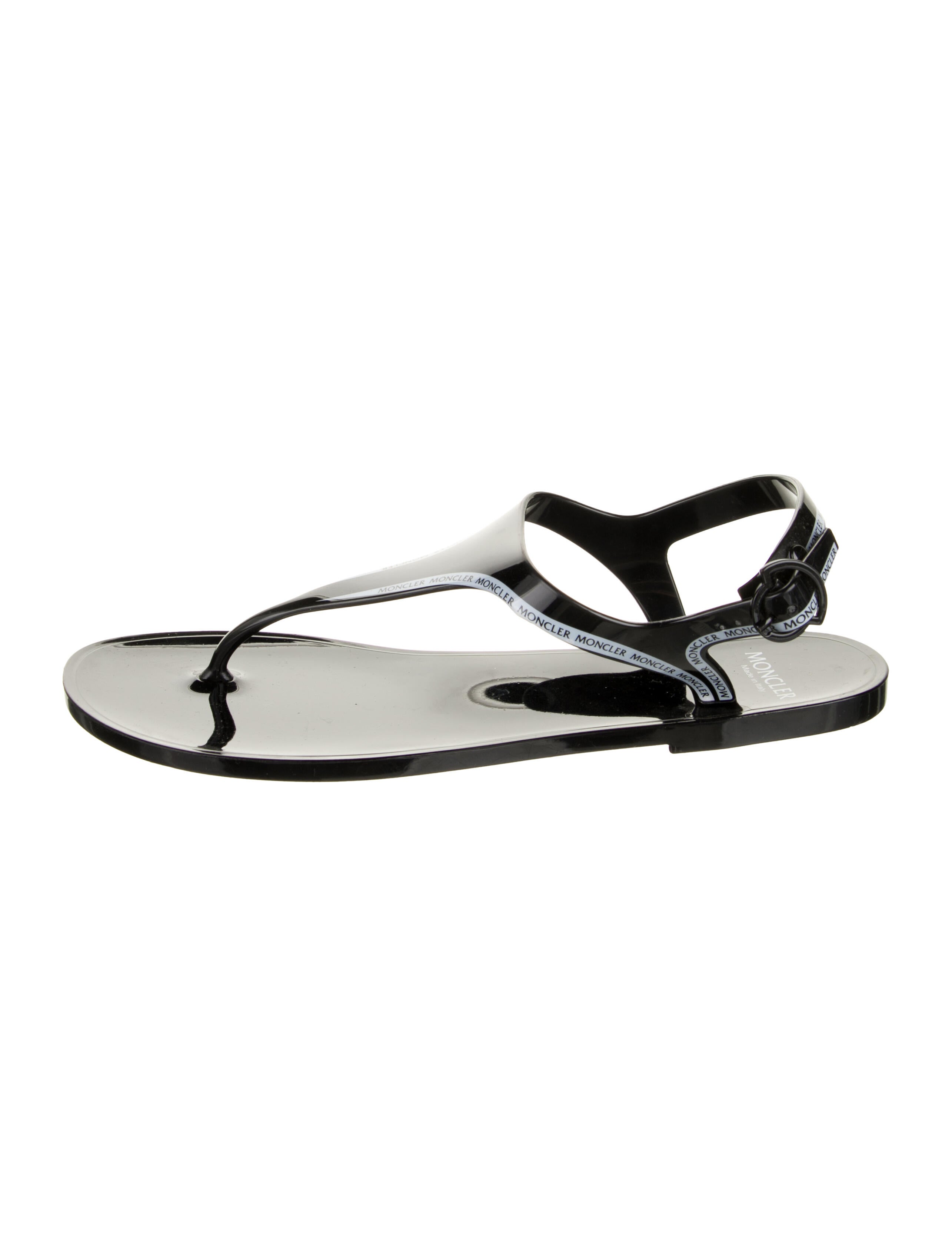 Moncler Rubber T-Strap Sandals