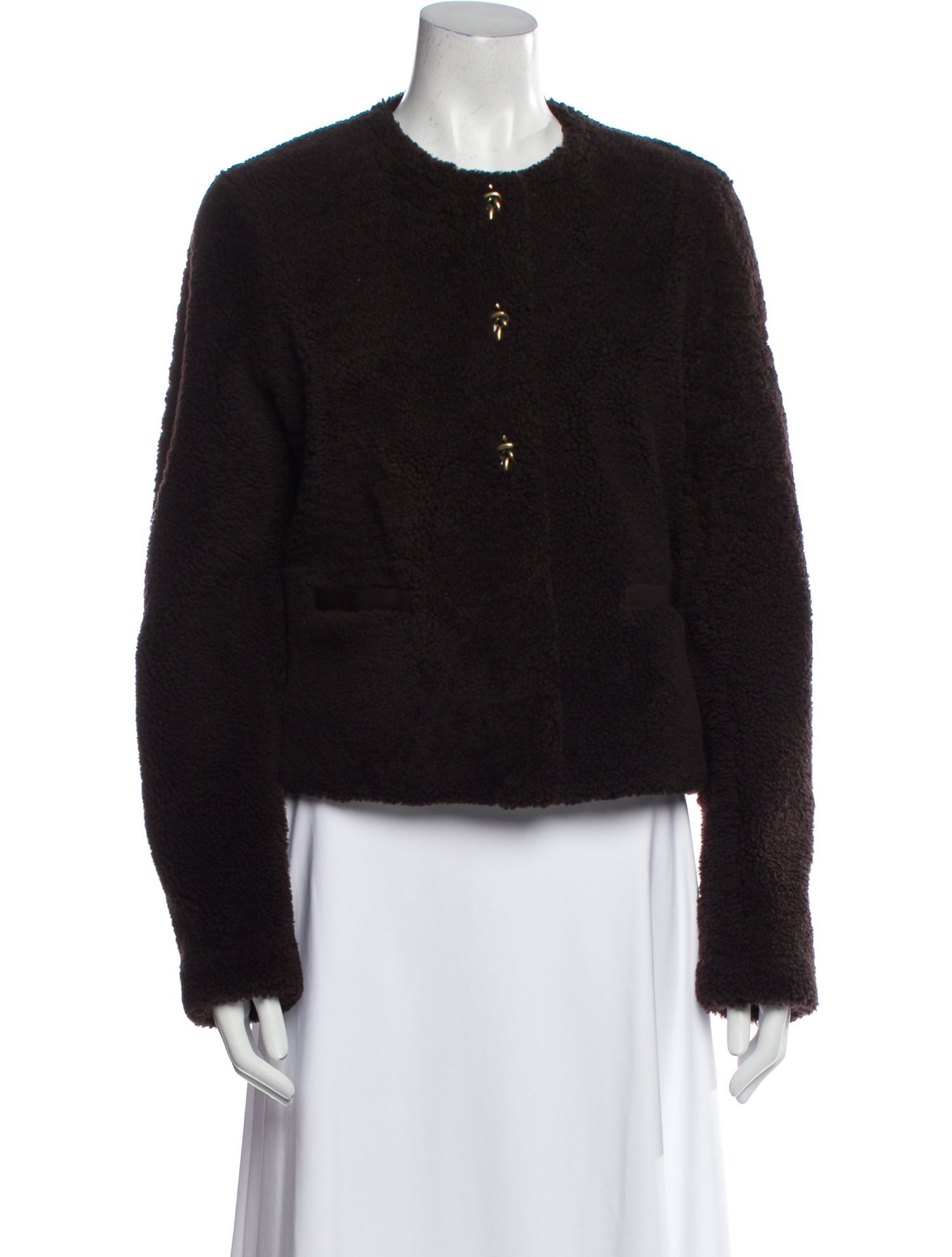 Moncler Virgin Wool Faux Fur Jacket