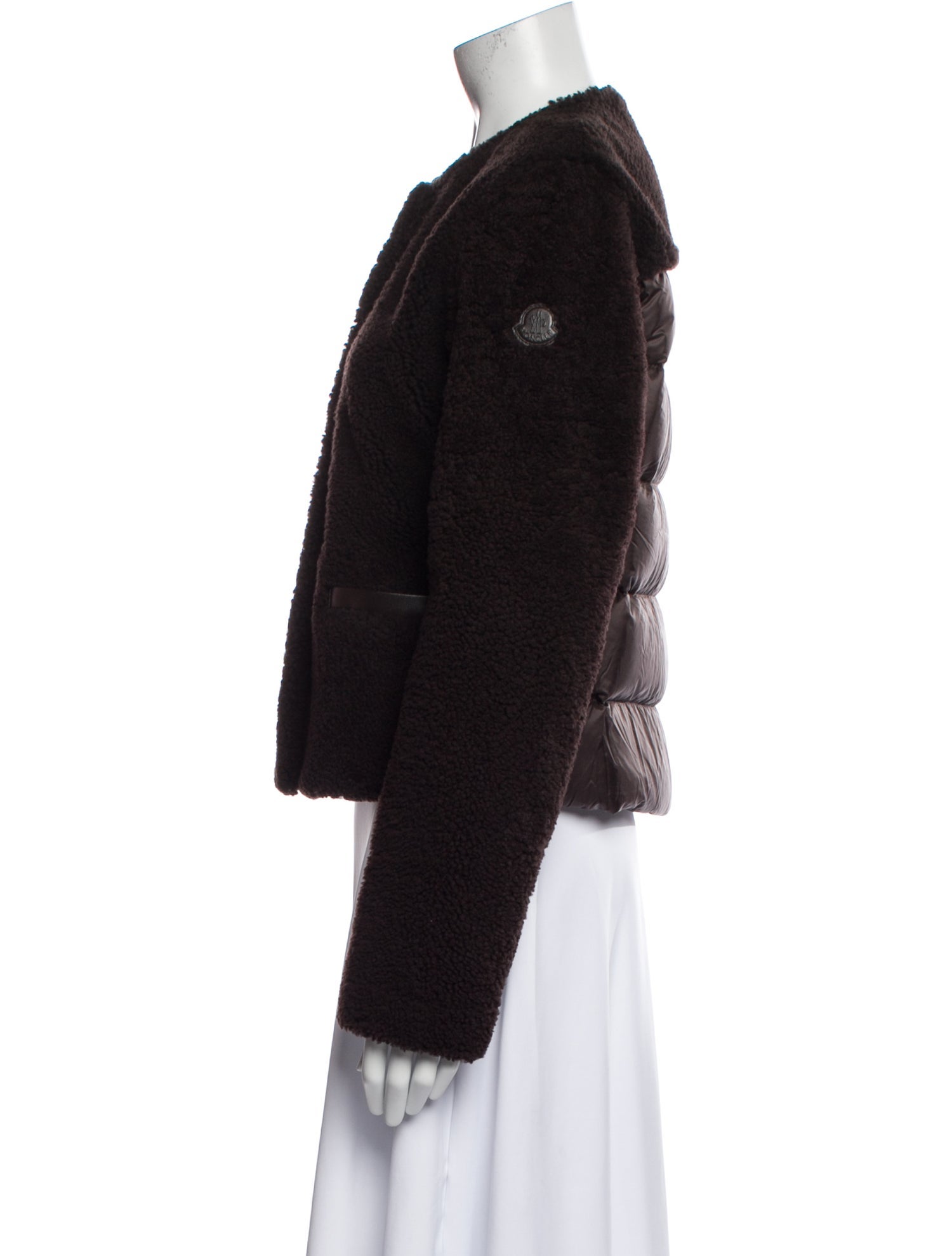 Moncler Virgin Wool Faux Fur Jacket