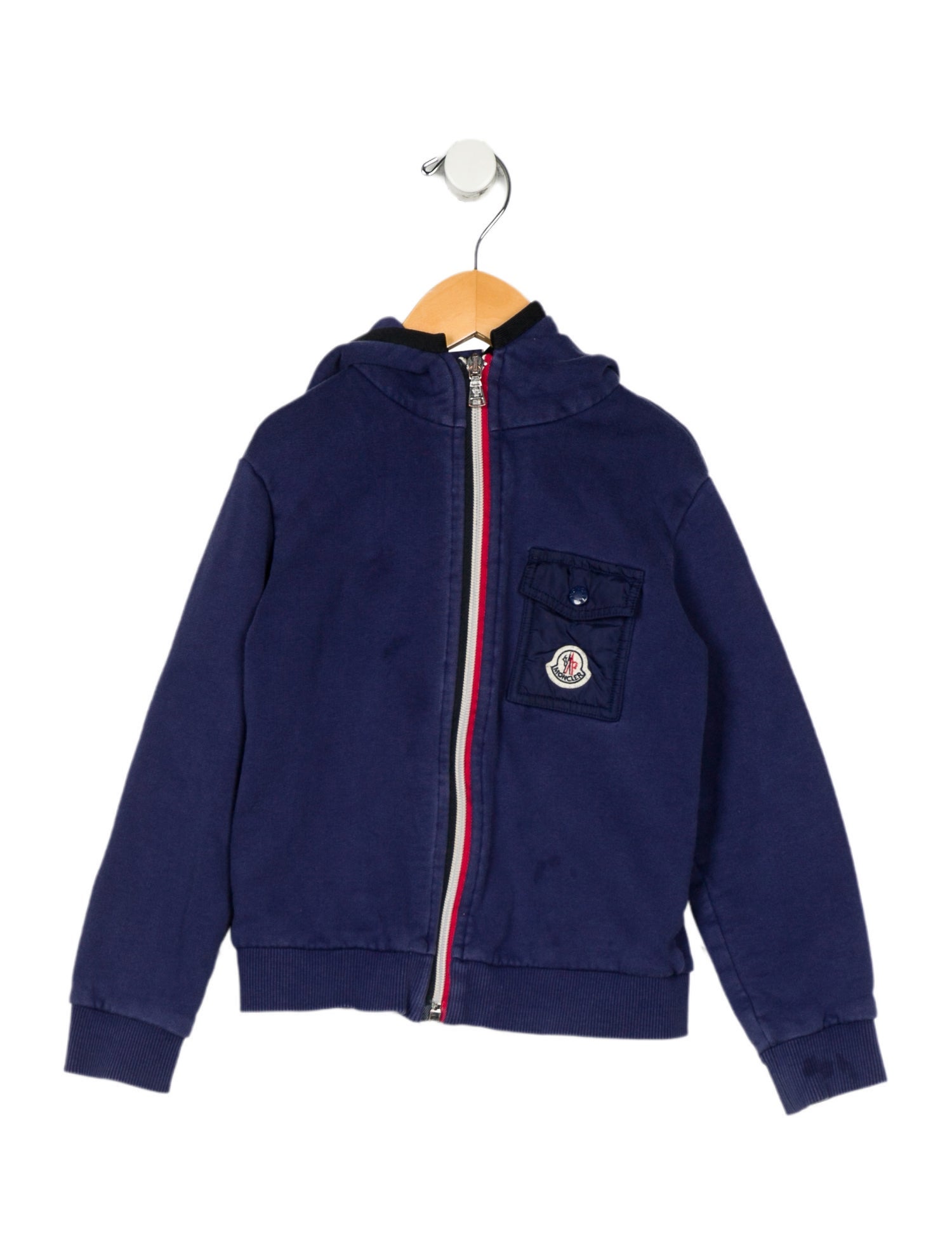 Moncler kid boys' blue multicolored jacket