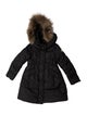 Moncler Kids Fur Trimmed Down Coat