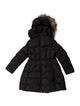Moncler Kids Fur Trimmed Down Coat
