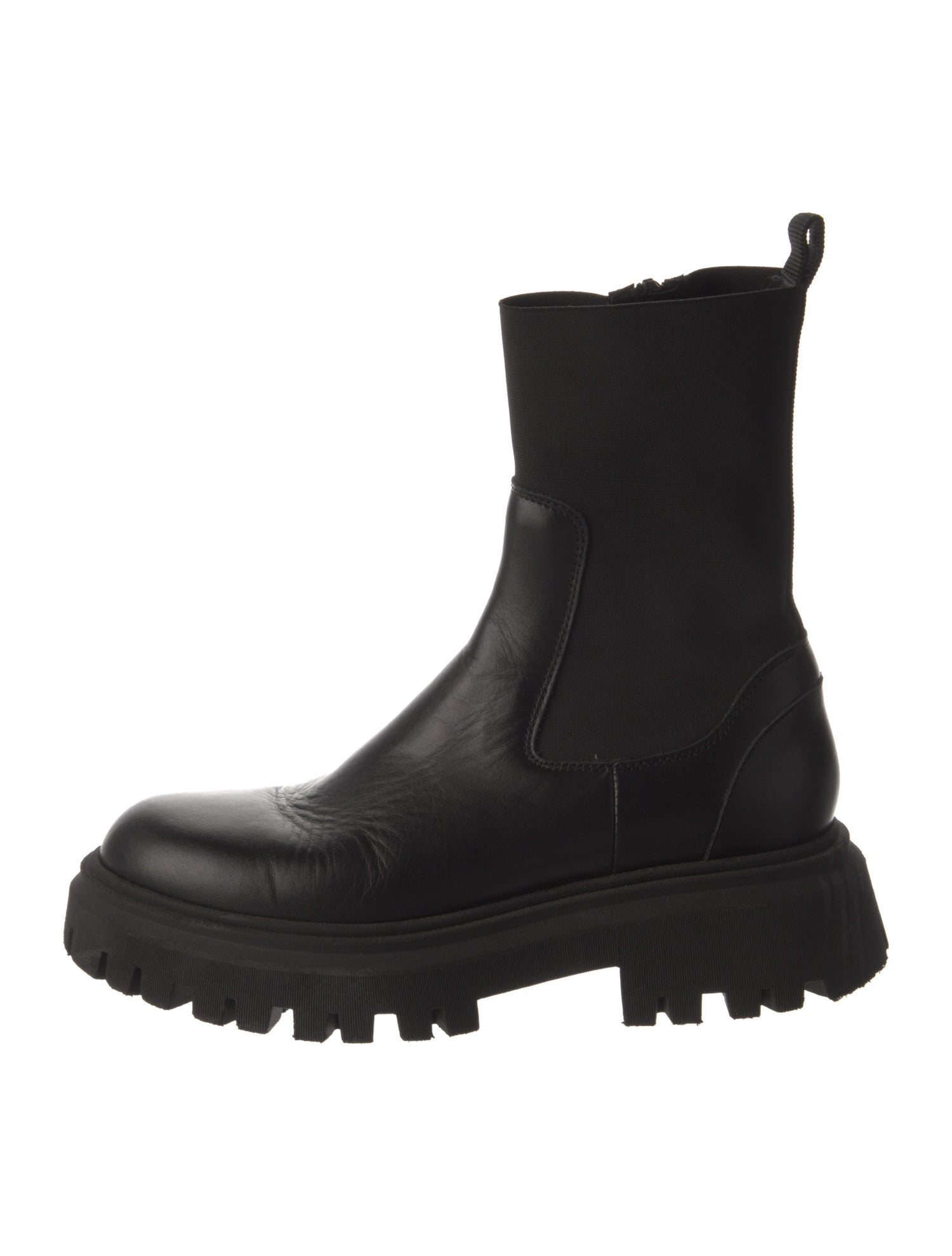 Moncler Leather Combat Boots
