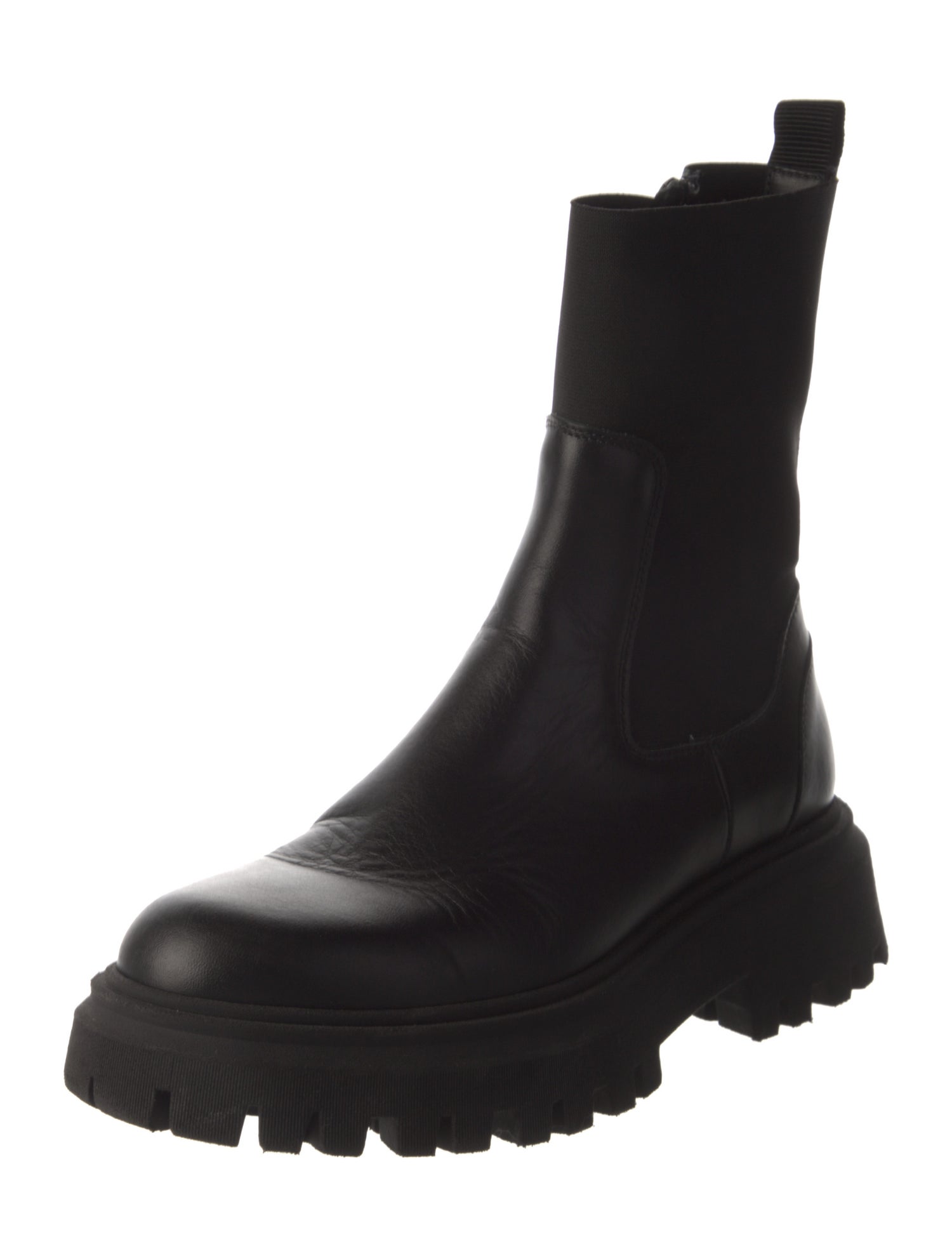 Moncler Leather Combat Boots