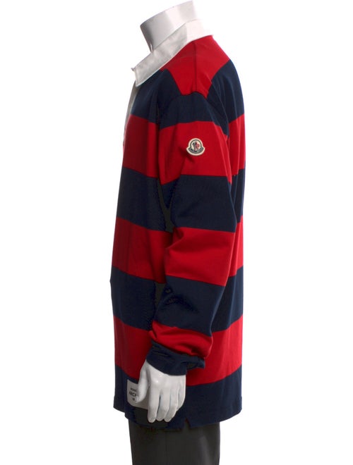 Moncler Striped Collar Polo Shirt