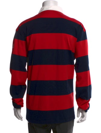 Moncler Striped Collar Polo Shirt