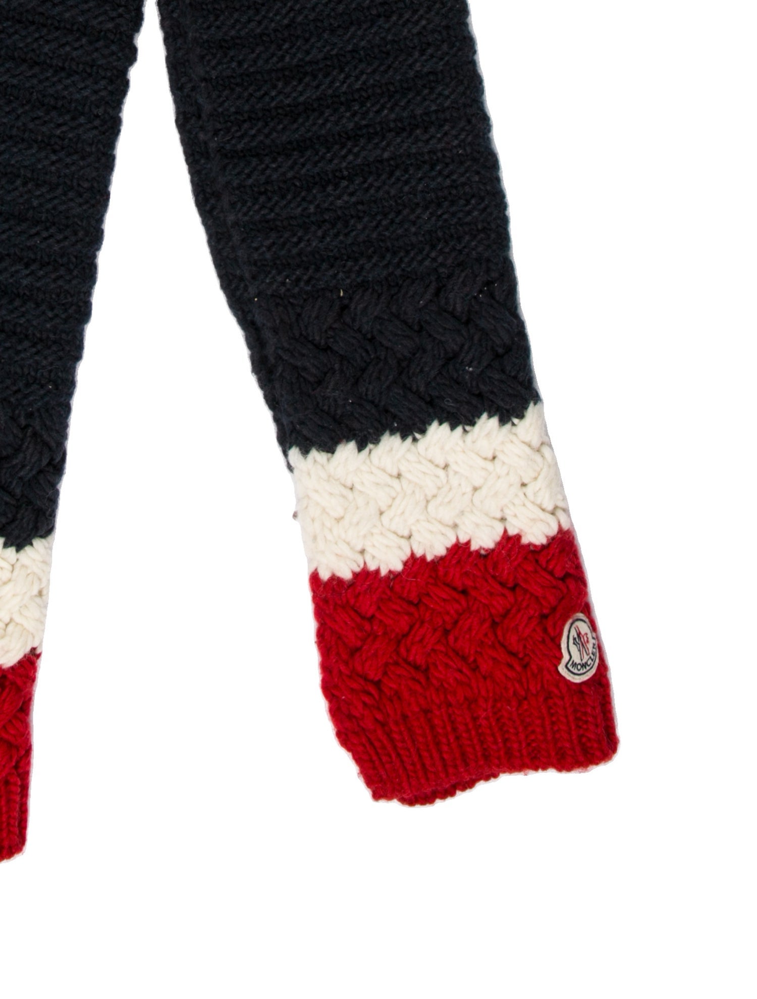 Moncler Wool Colorblock Pattern Scarf