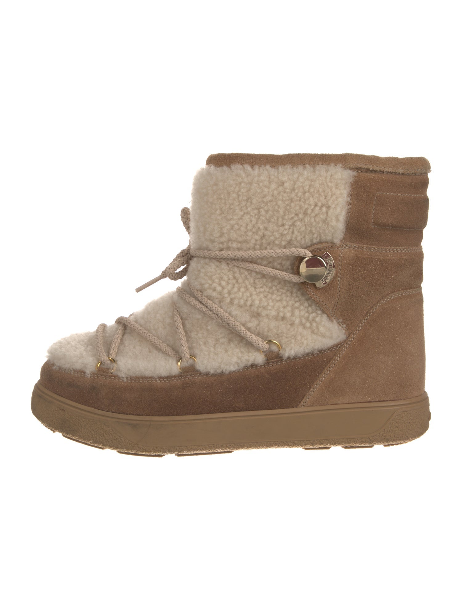 Moncler Suede Lace-Up Boots