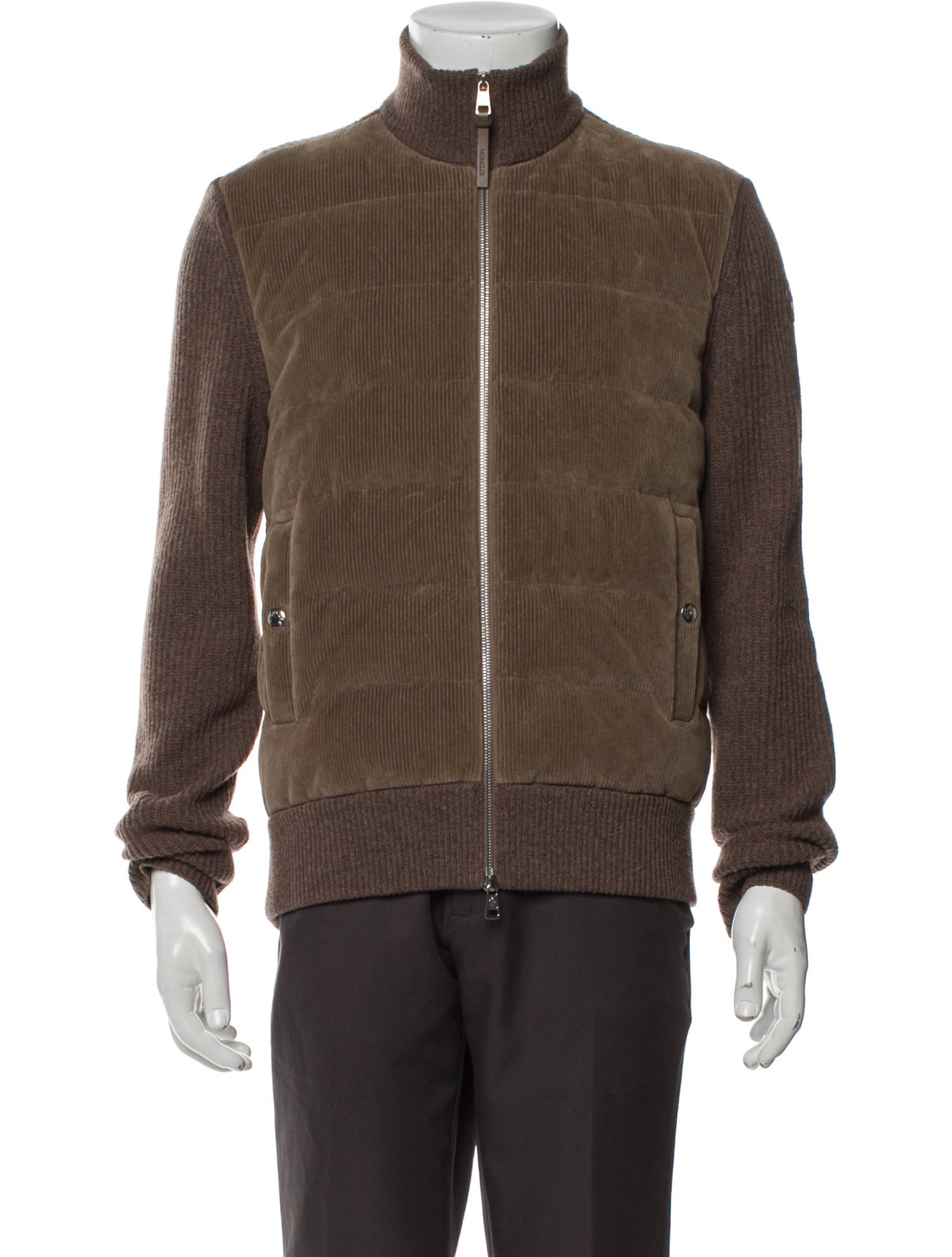 Moncler Striped Puffer Coat