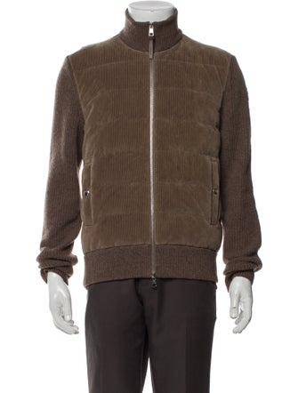 Moncler Striped Puffer Coat