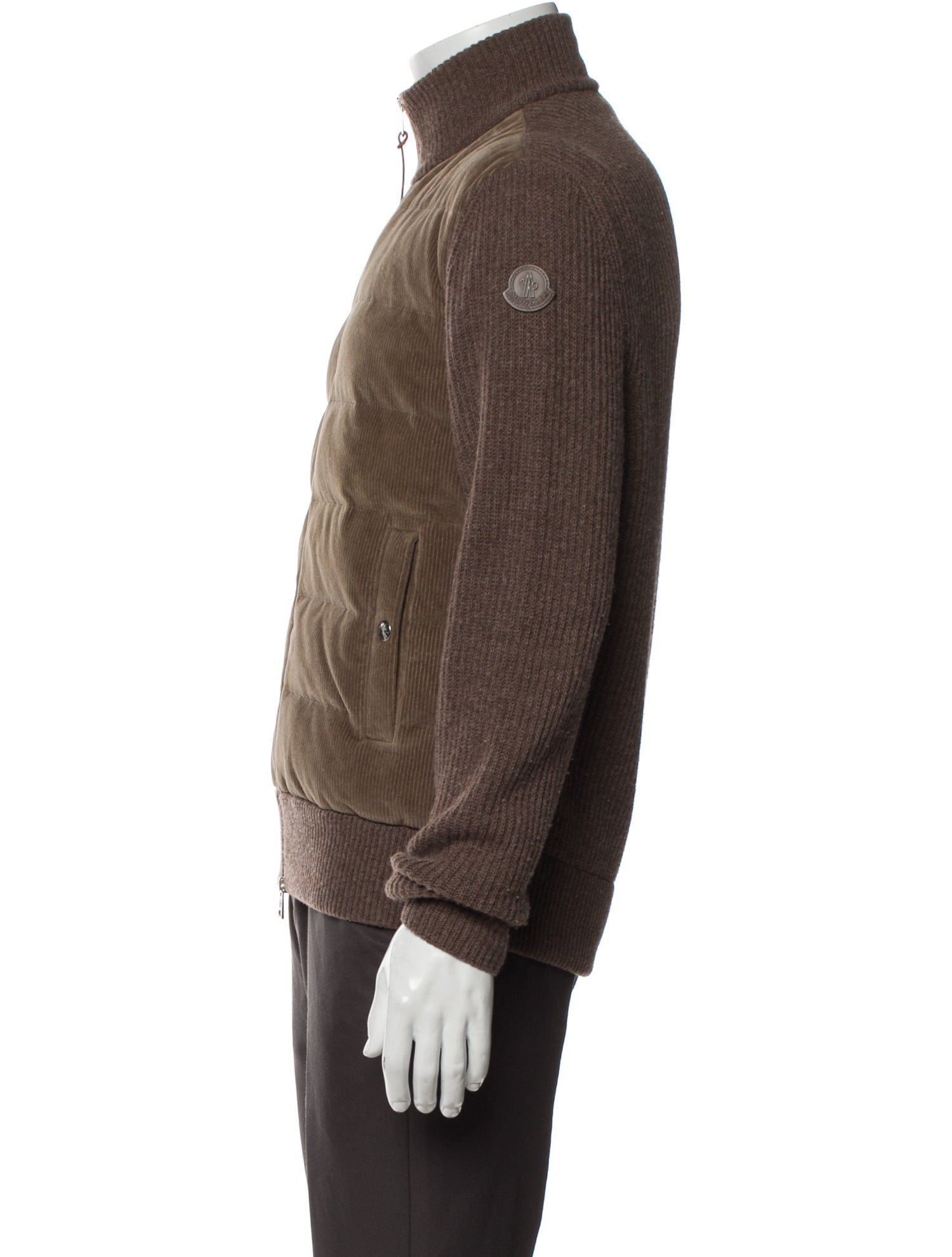 Moncler Striped Puffer Coat