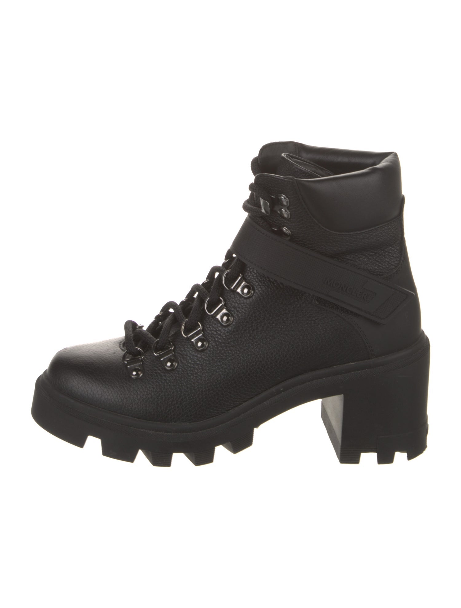Moncler Leather Combat Boots