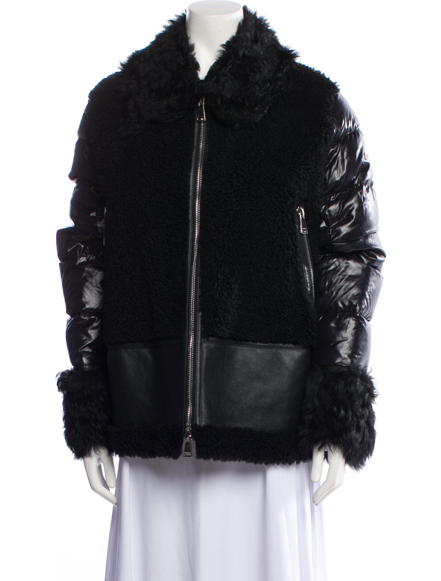 Moncler Leather Down Jacket