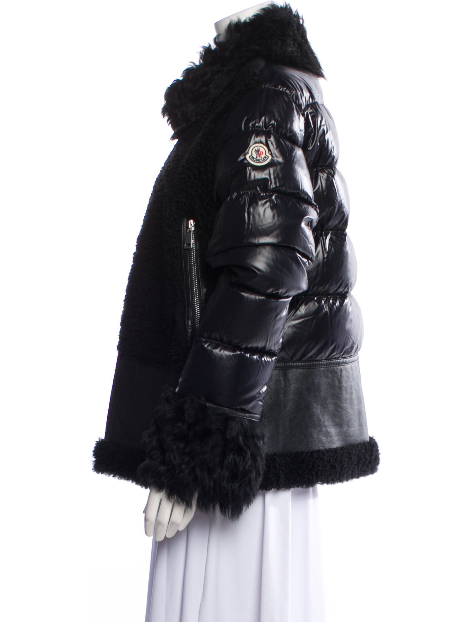 Moncler Leather Down Jacket