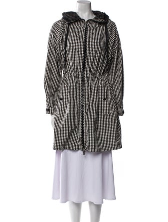 Moncler Plaid Print Coat