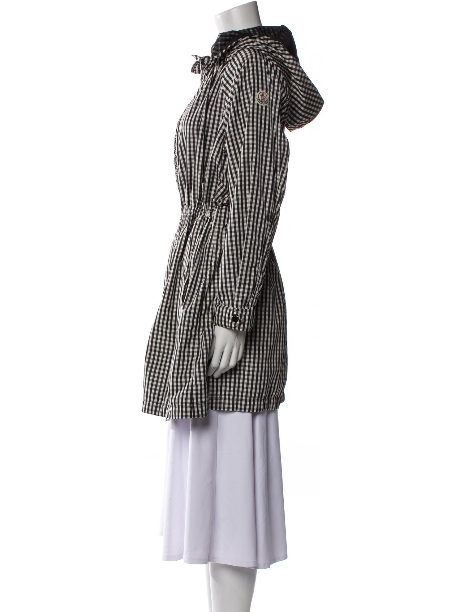 Moncler Plaid Print Coat